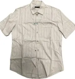 MEN'S MELROSE ベージュ ストライプ 半袖シャツのサムネイル