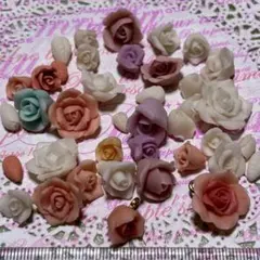 デコパーツ☆ばら☆樹脂粘土☆        JU34