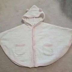 plaque フード付きベビーポンチョ XS