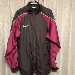 【00's】Nike ランニングジャージ　セットアップ　紺/紫