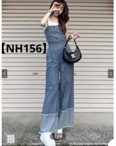GRL デニムオールインワン 【新品・未使用 】Mサイズ(タグ付)[NH156]のサムネイル