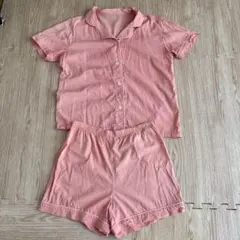 ユニクロ　レディース パジャマ 半袖 ショートパンツ ピンク 上下セットのサムネイル