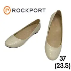 ROCKPORT 型押し フラット パンプス レザー 革 37