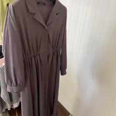 Radarista グレー シャツワンピース 長袖