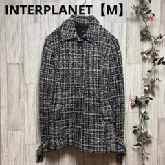 INTERPLANET テーラードジャケット ツイード【M】ブラック・ホワイトのサムネイル