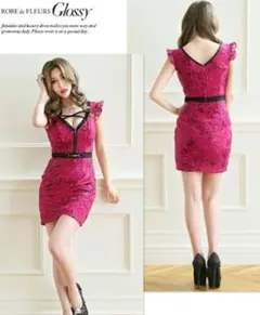 ☆美品☆ Robe de FLEURS Glossy ミニドレス