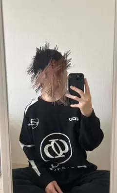 CASUAL START ロゴ入り ブラックスウェット