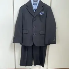Tern. 男の子 フォーマルスーツ 110cm 黒 ストライプ 卒園式 入学式
