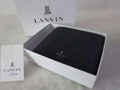 【新品/本物】LANVIN en Bleu　二つ折財布/黒 ￥16,500-