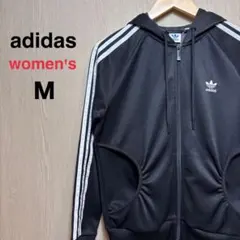 アディダスオリジナルス　ジップアップパーカー　レディースＭ相当　ブラック