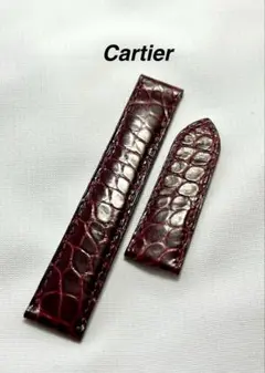 [미품]Cartier must 가죽 밴드 버건디 폭:17-15mm