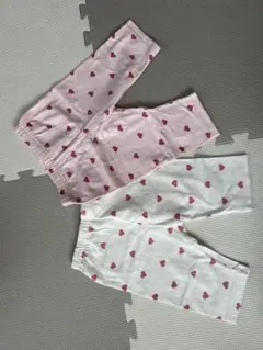 ハート柄レギンス 100cm 2枚セット