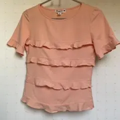 KOOS フリル付き 半袖Tシャツ サイズ9 サーモンピンクのサムネイル