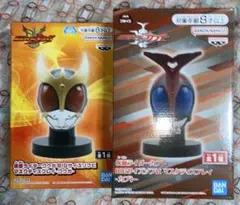 仮面ライダー　BIGサイズソフビ　マスクディスプレイ　クウガ・カブト