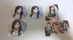 プロセカ 5周年 感謝祭 オーロラ箔押し缶バッジ グリーティングカード 白石杏