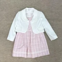サクラ 女の子 フォーマル セレモニー ワンピース 2点セット115 ピンク
