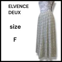 美品　ELVENCE DEUX ロングスカート 花柄 プリーツ F 春夏のサムネイル