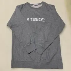 V TWELVE V12起毛トレーナーグレー（L）