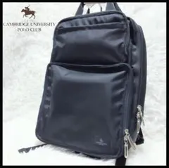 極美品 POLO CLUB ビジネスリュック スクエア型 PCケース 多機能