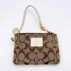 COACH コーチ　ジップポーチ　シグネチャー　キャンパス