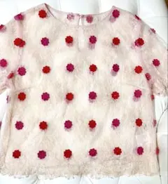 ●◯新品◯●Diagram●◯ダイアグラム◯●レース・花刺繍シフォンブラウス●◯のサムネイル