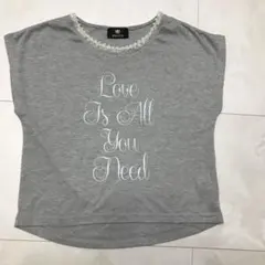 ロジータ　ビジュー付きTシャツ　グレーのサムネイル