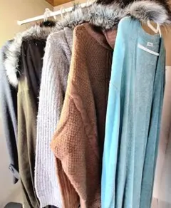 レディース トップス コート カーディガン セーター ファー 6点セット