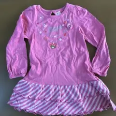 Hot Biscuits ピンク 長袖チュニック　ワンピース　110