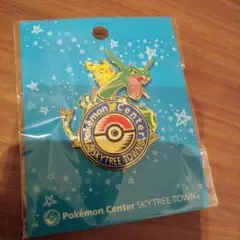 限定　ポケモンセンター　ロゴピンズ　スカイツリータウン　レックウザ　ピカチュウ