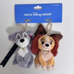 新品タグ付き ディズニー わんわん物語 レディ トランプ ぬいぐるみチャーム