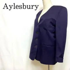 Aylesbury　ノーカラージャケット　肩パッド入り　きれいめ　ウール100%