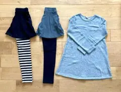 女の子 ワンピース スカッツ 120 130 ３点セット
