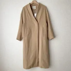 定価14万 新品 MameKurogouchi ウールカシミヤノーカラーコートのサムネイル