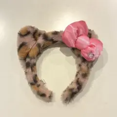 USJ ユニバ ハローキティ カチューシャ ヒョウ柄 ピンク