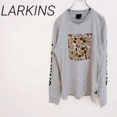 LARKINS 長袖カットソー グレー カモフラ柄　M 綿100% ☆3408のサムネイル