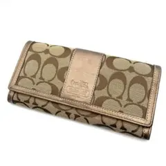 coach コーチ　長財布　フラップウォレット　シグネチャー