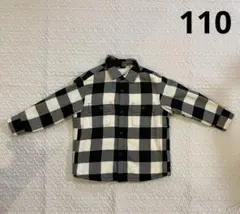 【110サイズ】ユニクロ　KIDS フランネルウラボアシャツジャケット