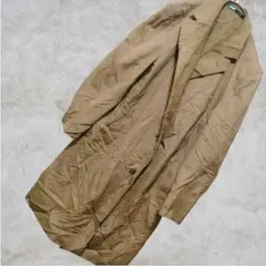 ✨希少 70s ユーロヴィンテージ ロングコート 裏地チェック　ベージュ