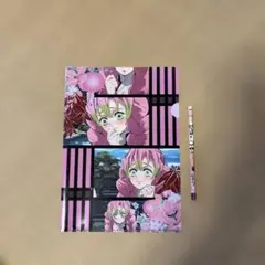 鬼滅の刃　クリアファイル　鉛筆　恋柱　甘露寺蜜璃