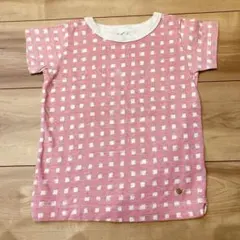 ACANB ピンク チェック柄 Tシャツ 100のサムネイル