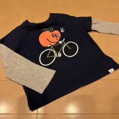 babyGap長袖カットソー ネイビー 自転車プリント