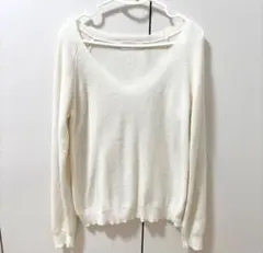 美品❤️シーン❤️SHEIN❣️白ニットLサイズ❤️イング、ジーユー、ユニクロ、レディーのサムネイル