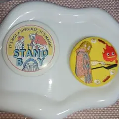 ハウルの動く城 刺繍ブローチ 缶バッチ カルシファー ハウル ジブリ