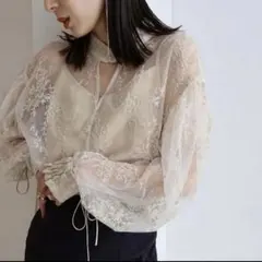 AMERI】アメリ LADY EMBROIDERY PUFF BLOUSE - メルカリ