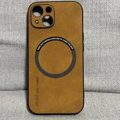 iPhone15用ケース マグネット対応 ブラウン