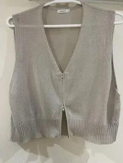 ペーパーWZIPベスト　グレージュFREE SIZE