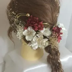 【即購入OK】振袖にも！成人式 髪飾りセット 人気色 赤