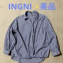 イング　INGNI ストライプシャツ M お買い得