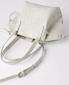 新品☆ZARA ザラ 2wayショルダー&ハンドバッグ ベージュ