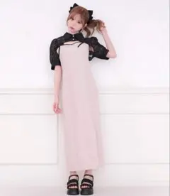 apresjour【SET着用可能】ダブルリボンキャミワンピース